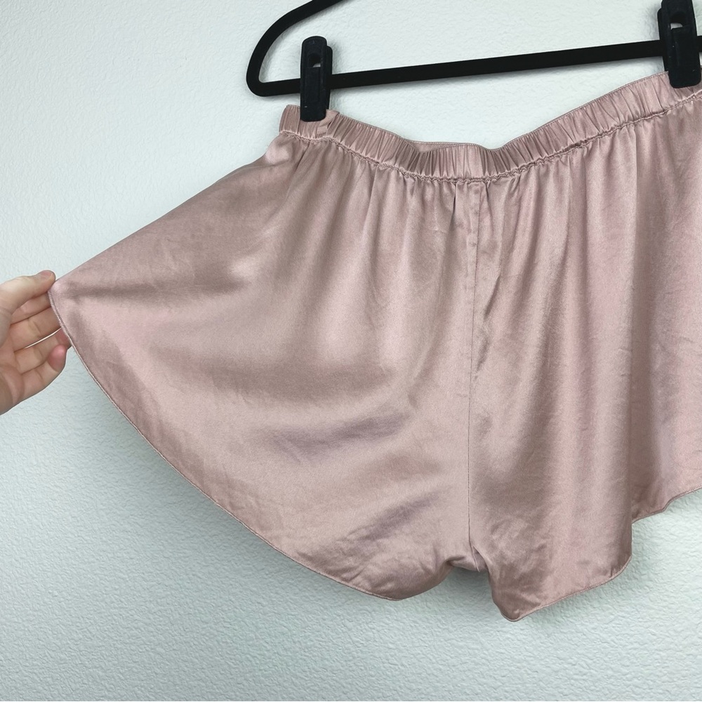 Lunya Women’s Medium Washable Silk Tulip Pajama Set Otium Tan Champagne Pink - Picture 6 of 15